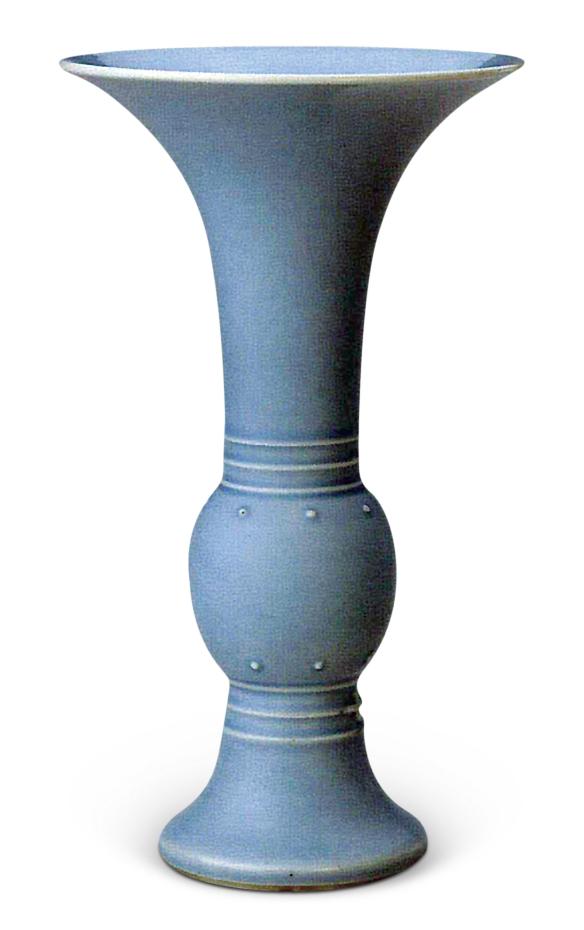 笑夸故人指绝境 山光水色青于蓝 古陶瓷色彩之清